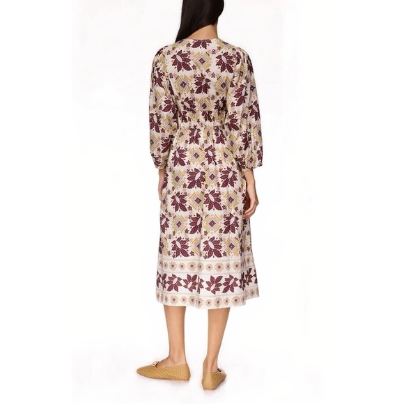 Cara Cara Midi Floral Long-Sleeve Ginger Dress - Picture 4 of 6